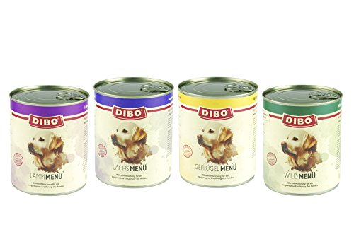 DIBO Menü Geflügel, 6 x 800g-Dose, Hundefutter, Nassfutterohne Konservierungsstoffe, Reine Fleischdosen aus frischem und natürlichem Fleisch Qualität