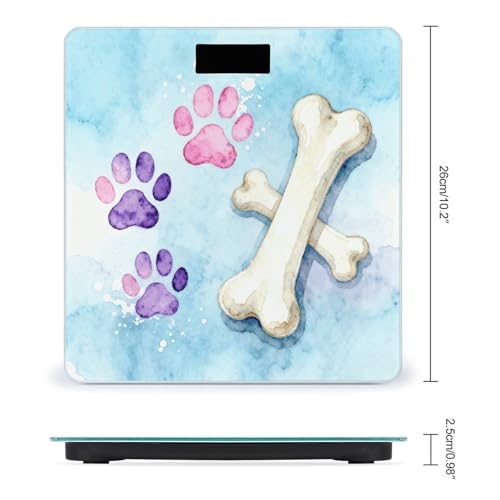 Báscula Digital Para Baño Con Diseño Patas De Perro 180kg miniatura 2