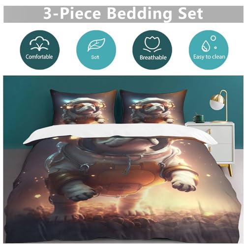 Housse de couette microfibre et coton 220x240cm durable et douce supérieure - 6