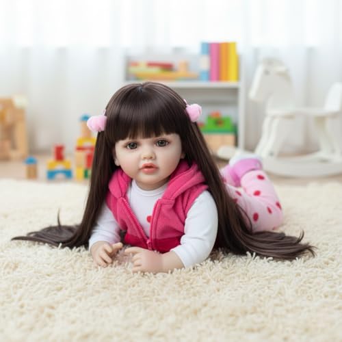 Muñeca Reborn Baby Doll 22 pulgadas Realista Vinilo miniatura 3