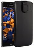 mumbi Echt Ledertasche kompatibel mit Sony Xperia Z3 / Z3 Dual Hülle Leder Tasche Case Wallet, schwarz