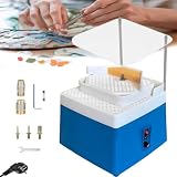 Frantoio Per Vetro, 65W 4200giri/Min Frantoio A Doppio Strato Per Vetrate Colorate 220v Portatile Per Macinazione Macchina Con Supporto Deflettore Per Frantumazione Di Vetro E Ceramica