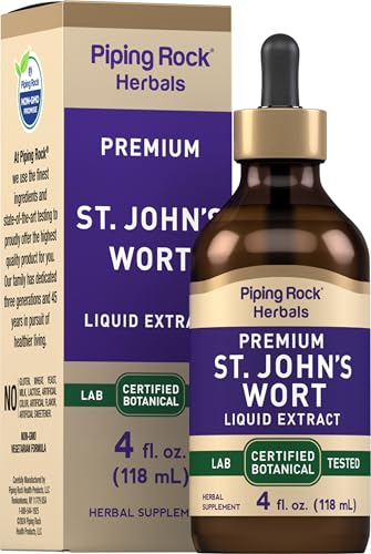 Piping Rock St Johns Wort Supplement | 4 Fl Oz | Liquid Herbal Extract