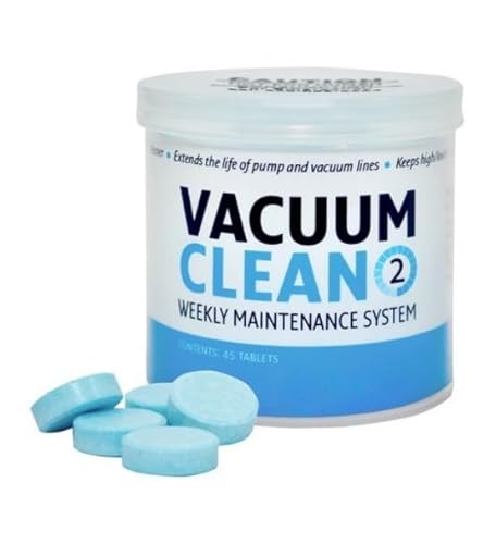 AmeriCan Goods 45 Tab/Box Dental Vacuum Clean Weekly Maintenance System 45/Tablets 16oz. Blue