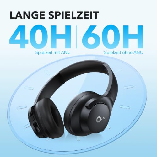 Soundcore by Anker Q20i kabelloser Bluetooth Over-Ear-Kopfhörer – Ansicht 5