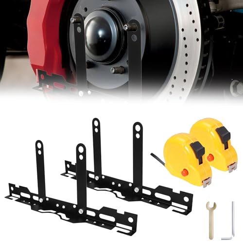 ZBFACAI Professional Wheel Alignment Tool Kit 2Pcs, Heavy-Duty Toe Gauge with Extension Arms for Low Clearance Vehicles, DIY Front End Toe Adjustment for Cars, SUVs, Trucks.