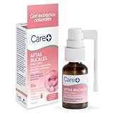 Care+, Spray Alivio Aftas Bucales, Protección 10 Horas, Con Hialuronato de Sodio y Extractos Naturales, Optimo para Llagas e Irritaciones, 15ml