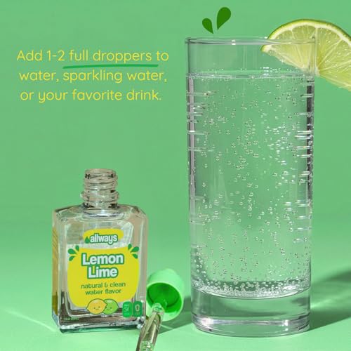 Image of Allways Drops Lemon Lime Water Enhancer | Sugar Free | 50 Servings