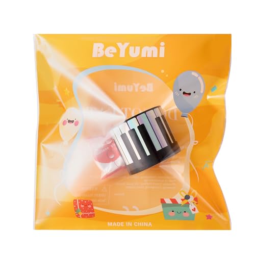 Image of BeYumi Piano Keyboard Border Trim - 65ft Back to School Musical Keyboard Holographic Straight Rolled Border Trim Iridescent Music Keys Bulletin Board Classroom Office Chalkboard Door Party Decoration
