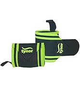 TYNOR Wrist Wraps for Weightlifting with Heavy Duty Thumb Loop 2 Pack Professional Wrist Strap fo...
