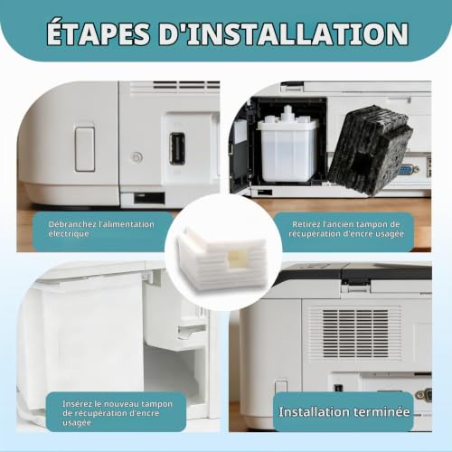 3X Tampons Eponge, Tampon Encreur Imprimante Compatible avec Epson – vue 6