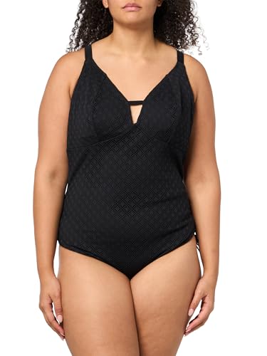Elomi Swim Bazaruto Non Wired Plunge Swimsuit (42H/HH, Black)