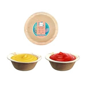 LEAFIQUE 2.5 inch / 1.5 Oz Palm Leaf Bowls for Dips, Sauces & Charcuterie – Bulk 100 Set | Better Than Bamboo Bowls & Paper Bowls | Heavy Duty Disposable Bowls | Untreated Palm Leaf Bowls For Rabbits