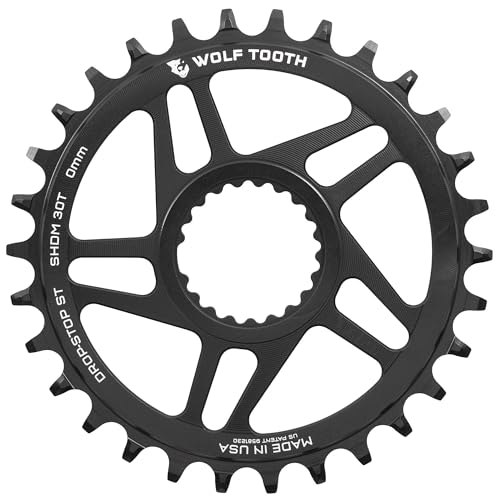 Wolf Tooth Direct Mount Chainrings for Shimano Drop-Stop ST 0mm Offset 30t for Mountain Bikes