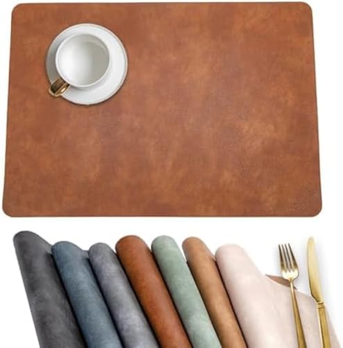 Set de table antidérapant gris foncé 43x30 cm lavable - 4