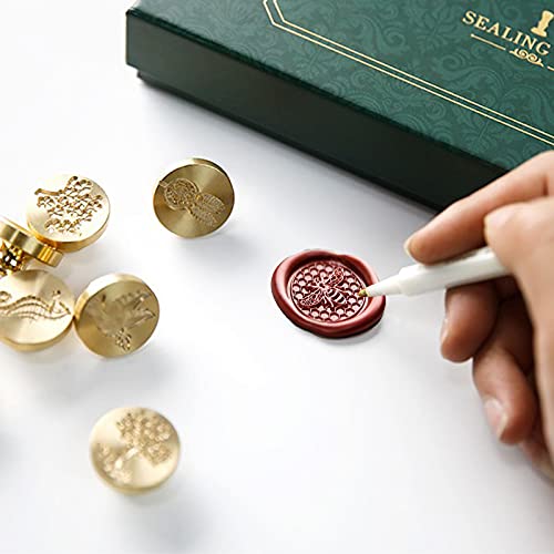 Sceau de cire et perles pour cachet rétro, idéal invitations de mariage - 5