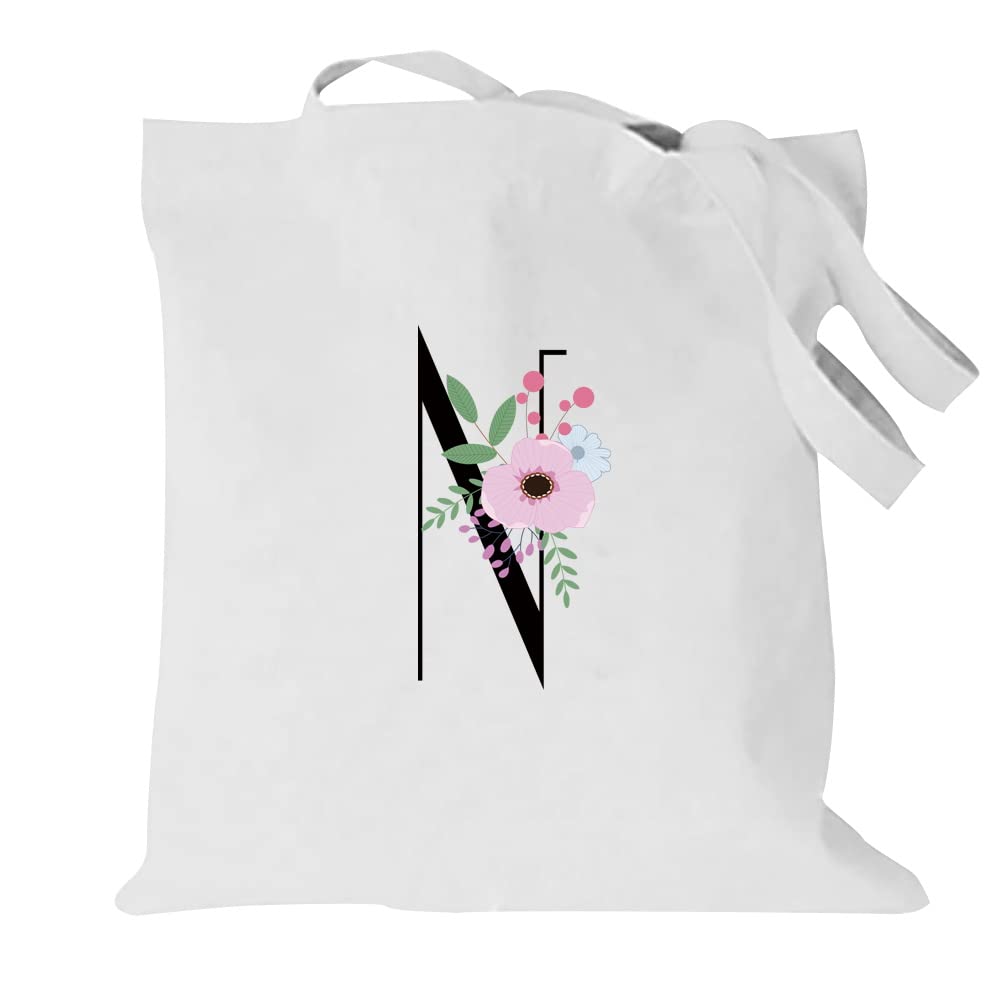 26 Letter Printed Canvas reusable grocery bags, Foldable Casual Travel HandBag, Shoulder Beach Tote Bags, Shopper bag eco friendly super strong washable Storage bags Shopping bag Canvas bag for Women