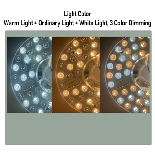 LED -Deckenlüfter Leuchtkit Magnetic Dimmable 3cct 3000k 4000k 6000k Deckenlüfter Leuchte Ersatztafel Einfache Installation für Deckenventilatoren Kronleuchter Flush Mount (230V)