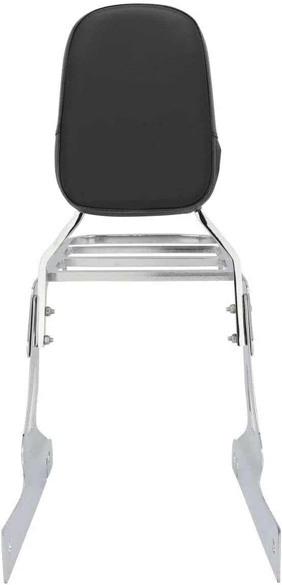 Chrome Sissy Bar Backrest With Comfortable Pad Luggage Rack Compatible With Harley Dyna Street Bob Wide Glide Super Glide Custom Low Rider fxdc fxdl