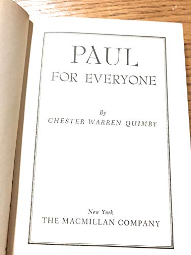 Paul for everyone, B0007DEZCO Book Cover