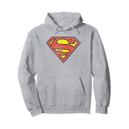 Superman Retro Supes Logo Distressed Sudadera con Capucha