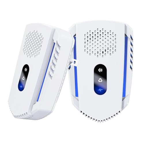 2 Pack Ultrasonic Insect Repeller, Electronic Insect Mouse Repellent, Indoor Pest Ultrasonic Plug in for Cockroaches, Mice, Spiders, Ants, Bugs, Mosquitoes, Pest Defence for House, Kitchen