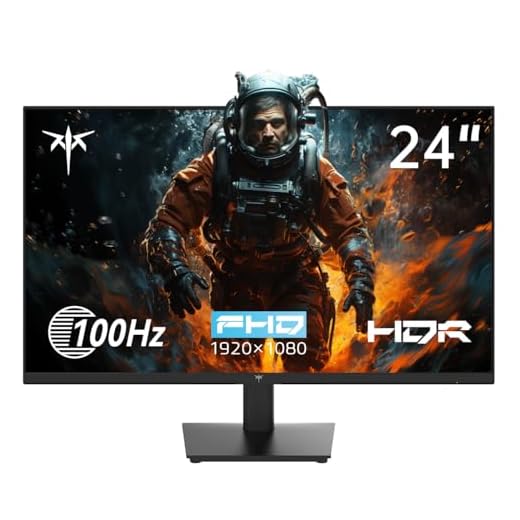KTC 24 Inch 1080P Full HD Computer Monitor, 100Hz HDR10 Frameless Gaming Monitor with Freesync, HDMI & VGA Ports PC Monitor for Working, VESA, Tilt Adjustable, Eye Care, H24V13