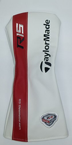 NEW TaylorMade R15 TP White/Red/Black Leather Driver Headcover