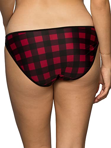 Vanity Fair Women's Illumination Bikini Panty 18108, Cozy Check Print, 5 #TOP3