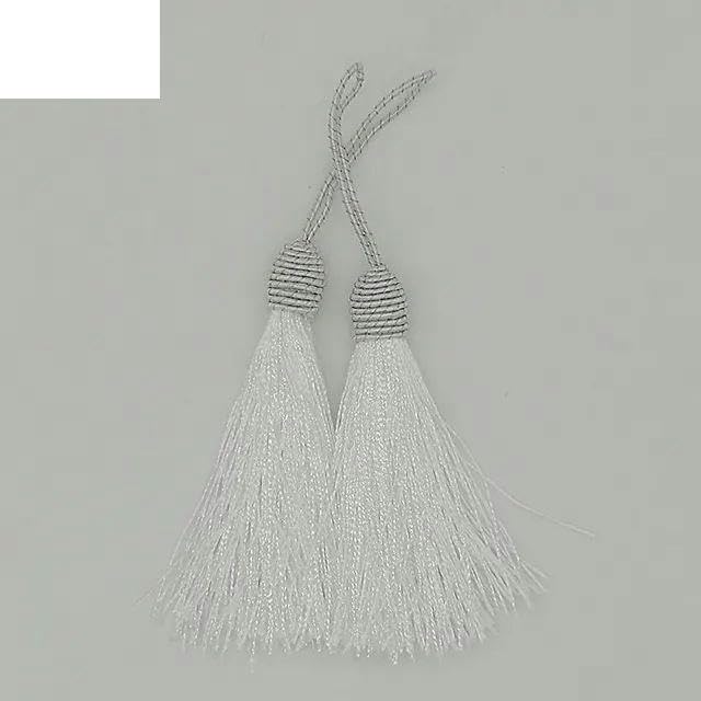 100 Stück/Los 14 cm Quasten für Vorhänge, DIY-Zubehör, Faden, Seidenquaste, Schmuckzubehör, Ohrringe, Zubehör, Quaste, 100 Stück, Weiß