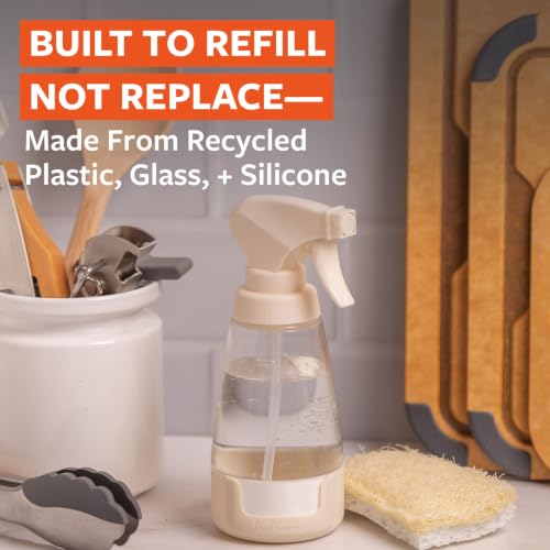 Image of Full Circle 10 Oz Glass Spray Bottle, Dual-Mode Nozzle, Refillable