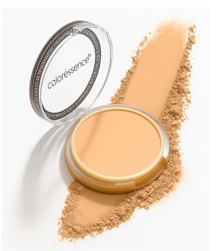 Image of Coloressence Matte Compact Powder for Women Setting Base with Free Applicator Puff, Ivory Beige, 10gm | All Skin Types | Lightweight | Oil Control | Waterproof | Perfect Tone