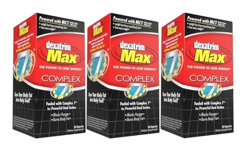 ILIOS Dexatrim Max Complex-7 | Diet Pills to Lose Weight - 7 Powerful Ingredients to Reduce Hunger & Body Fat, Fat Burner Supplements, Weight Loss Pills for Men & Women, 3 Packs w/ 60 Capsules Each