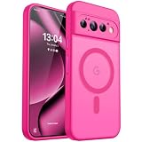 CANSHN Magnetica Cover per Google Pixel 11 Pro (6.3 Pollici), [Protezione Completa Della Fotocamera] Custodia Traslucida Opaca Protettiva Sottile Antiurto,Rosa Calda