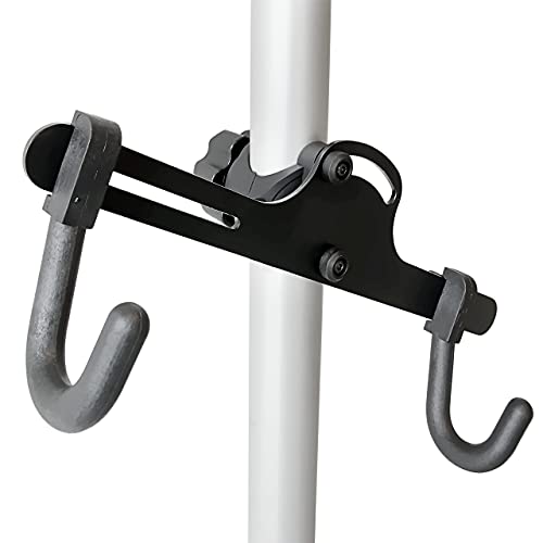 Portabicicletas telescópica ajustable de 160-340 cm para 2 bicicletas de suelo a techo 7