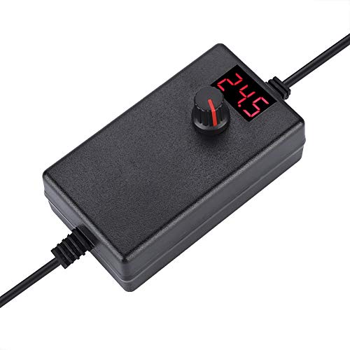 Tonysa Adaptador de Corriente 24W 9-24V/ COMN LED Pantalla Digital/Voltaje Ajustable Adaptador...
