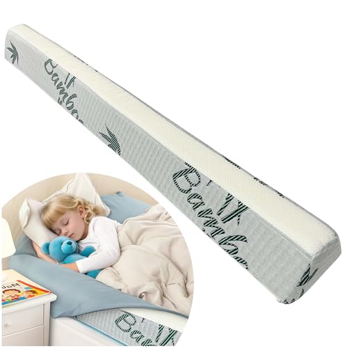 LVYSHOW Baby Bed Bumpers for Toddlers, Foam Bed Guard Rail for Kids Bed Twin Full Queen King Size Bed, 1 Pack