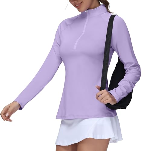 Image of GGOV Golf Shirts for Woman UPF 50+ Sun Protection Quick Dry Lightweight Long Sleeve Polo Shirts for Woman Rash Guard