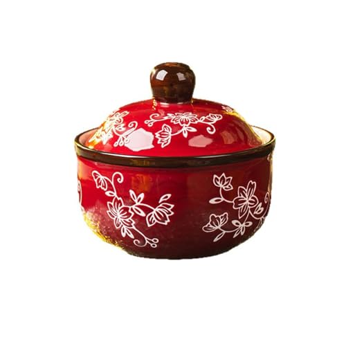 Ragoût de rotin en céramique vert malachite avec couvercle pour cuisine