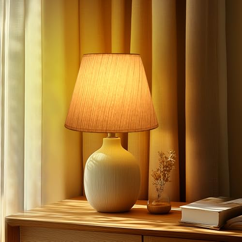 image for ALUCSET Small Lamp Shade, ALUCSET Barrel Paper Lampshade for Table Lam