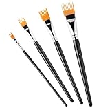 Pinsel Für Acrylfarben | 4-teiliges Set | Pinsel für Ausmalen und Lernen,Für Studio Outdoor Halloween Geburtstag Klassenzimmer Reise Hobbys Erwachsene Kinder Anfänger
