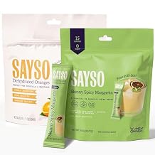 SAYSO Skinny Spicy Margarita Sticks & Dried Oranges Bundle