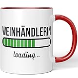 JUNIWORDS Tasse, Weinhändlerin loading, Rot (6222277)
