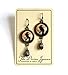 Crow Or Raven Silhouette On Orange Moon Earrings