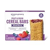Amazon Grocery, Mixed Berry Fruit & Grain Cereal Bar, 1.3 Oz, 8 Ct (Previously Happy Belly, Packaging May Vary)