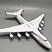 Antonov An-225 An-124 Mriya Airplane Model 1/200 Show Adult Collectible Large Ukrainian Transport Aircraft ABS Plane Model(White)