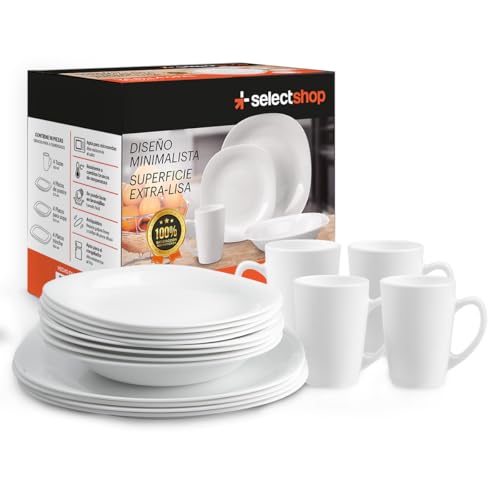 vajilla crisa 12 piezas marca SELECTSHOP