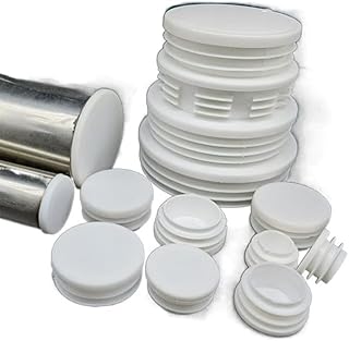 GatherTOOL 4/12/20pcs White Round Plastic Blanking End Caps Tube Pipe Inserts Plug Bung Diameter 16mm-50mm (Color : 4PCS, Size : 50mm)