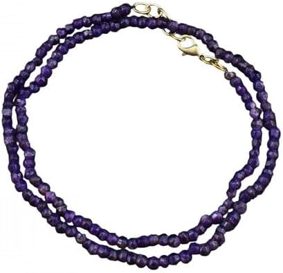 72 Cts Earth Mined Single Strand Purple Amethyst Beads Womens Necklace CHIK_NECKLACE-45686