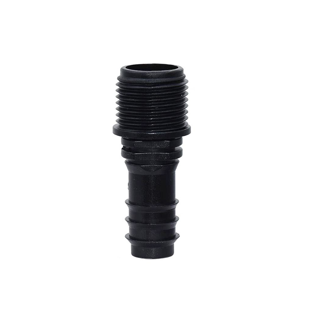 4PCS 1/2" 3/4" Male Female Thread Connector, to Barb 16mm 20mm 25mm PE Hose Adapter Garden Irrigation Drip Watering System(5)